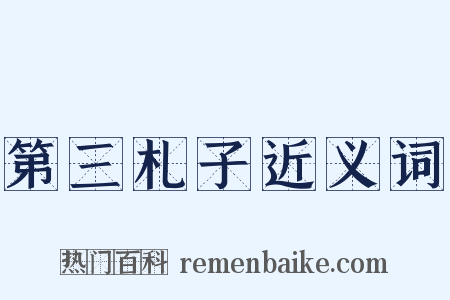 第三札子近义词是什么意思的图片